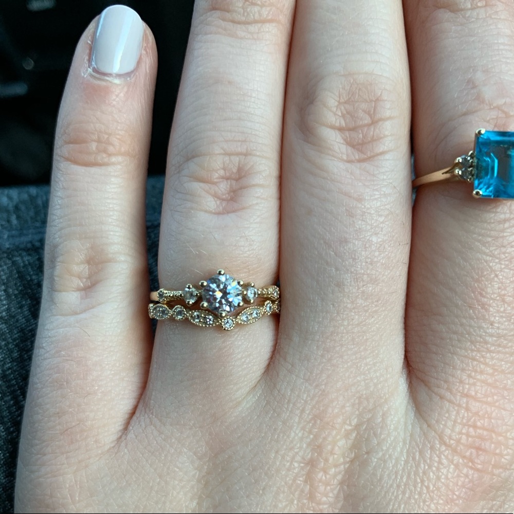 Moissanite Ring Set